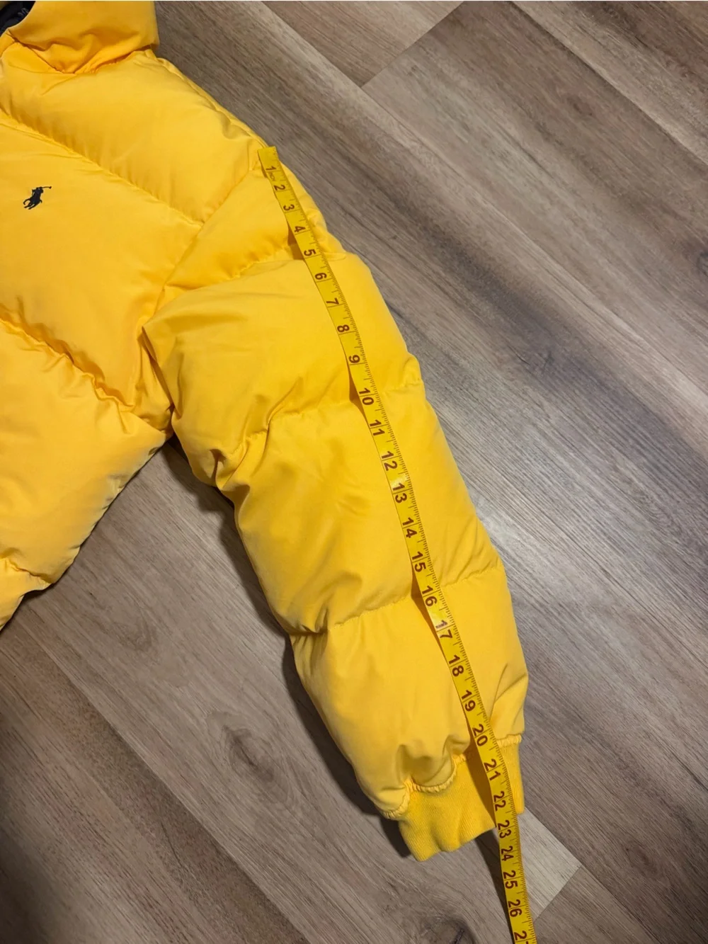 Vintage Polo Ralph Lauren Bubble Puffer Jacket Men’s Medium Yellow Nuptse Style